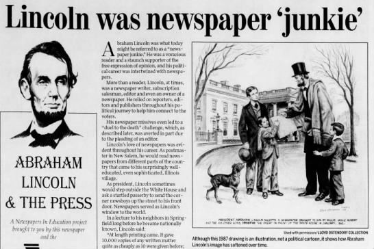 Lincoln was a newspaper 'junkie'